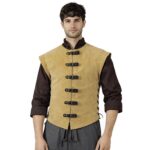 Jules Short Splitleather Jerkin - Light Brown