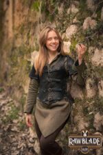 Lyanna Medieval Lether Jerkin - Black