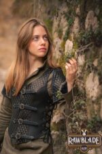 Lyanna Medieval Lether Jerkin - Black