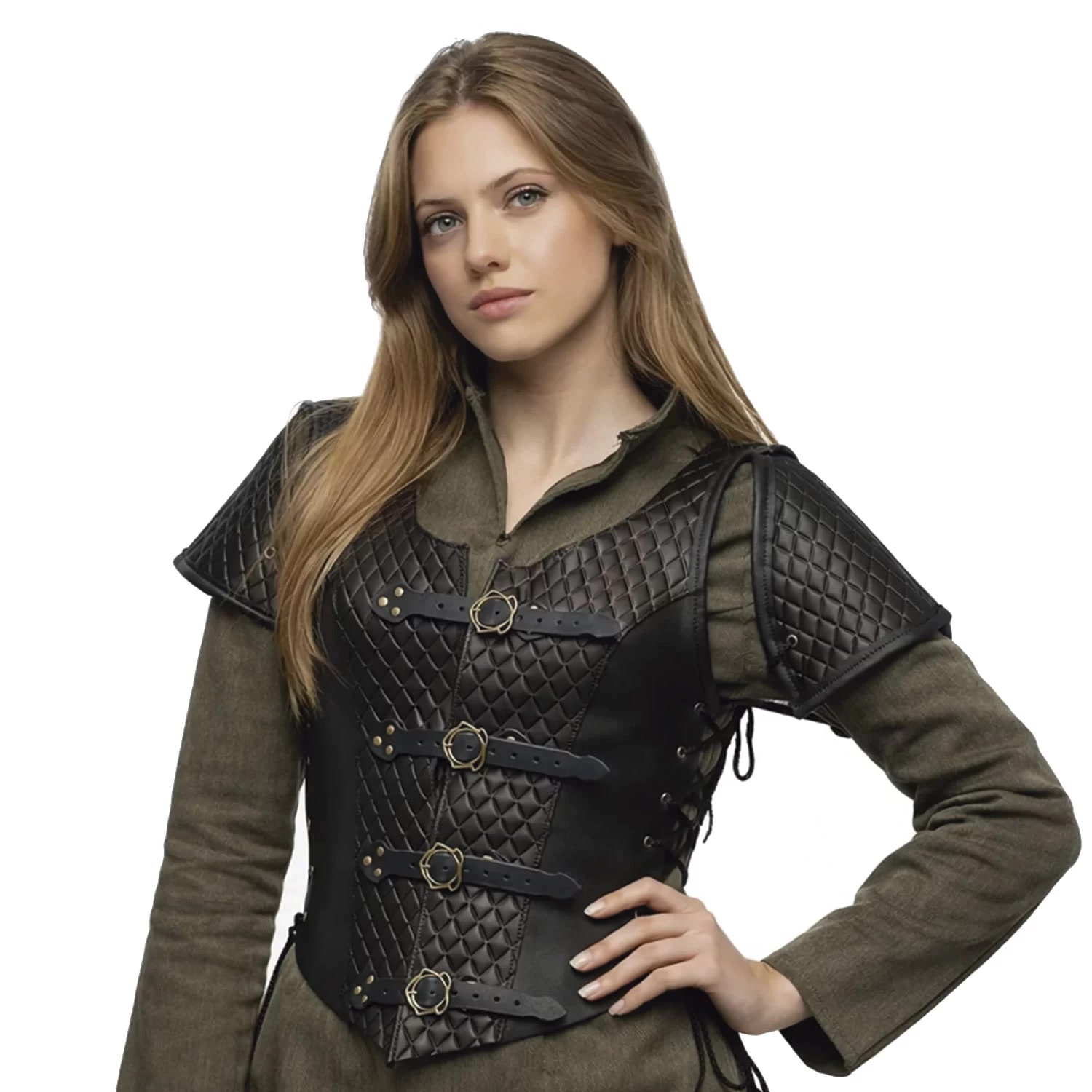 Lyanna Medieval Lether Jerkin - Black Lyanna Medieval Lether Jerkin - Black