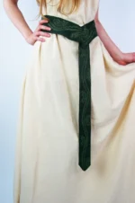 Cinturón de tela G-02 con bordados Verde - Imagen 2