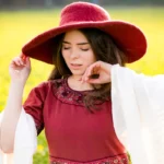 Sombrero hecho a mano "Elegance" Rojo