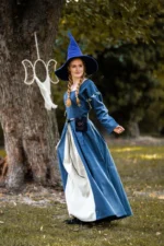 Sombrero de bruja "Agata" Azul - Imagen 2