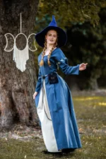 Sombrero de bruja "Agata" Azul - Imagen 3