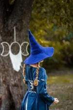 Sombrero de bruja "Agata" Azul - Imagen 5