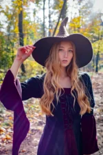 Sombrero de bruja "Agata" Marrón - Imagen 2