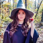 Sombrero de bruja "Agata" Grey