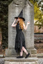 Sombrero de bruja "Agata" Negro - Imagen 3