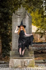 Sombrero de bruja "Agata" Negro - Imagen 12