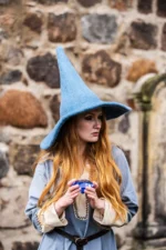 Sombrero de bruja "Agata" Azul claro