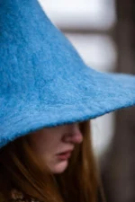Sombrero de bruja "Agata" Azul claro - Imagen 4