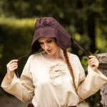 Gorro medieval "Claire" Marrón oscuro