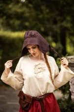 Gorro medieval "Claire" Marrón oscuro