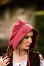 Gorro medieval "Claire" Rojo - Imagen 3