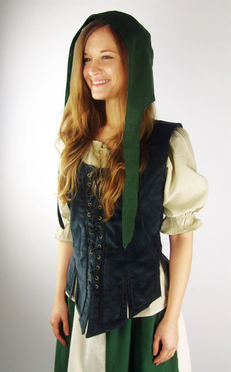 Capucha medieval "Alex" Verde
