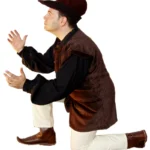 Sombrero de cuero de Robin Hood "AlfRojo" Negro