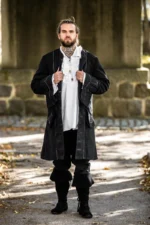 Camisa de pirata con volante "Drácula" Blanco - Imagen 3