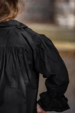 Camisa de pirata con volante "Drácula" Negro - Imagen 6