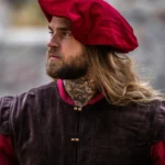 Boina de Terciopelo "Kurt" Rojo