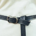 Cinturón céltico de cuero "Merle" Negro