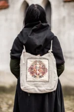Bolso con bordado vikingo "Tora" Natural - Imagen 6