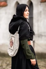 Bolso con bordado vikingo "Tora" Natural - Imagen 5
