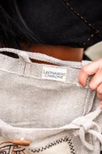 Bolso con bordado vikingo "Tora" Natural - Imagen 4