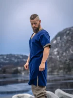 Túnica corta vikinga "Loki" azul - Imagen 4