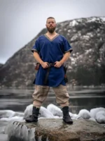 Túnica corta vikinga "Loki" azul - Imagen 8
