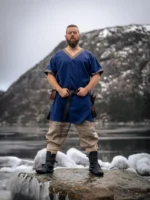 Túnica corta vikinga "Loki" azul - Imagen 7