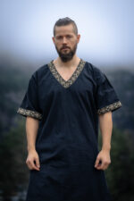 Túnica corta vikinga "Loki" Negro - Imagen 3