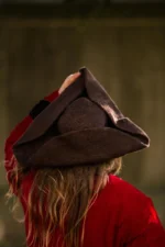 Sombrero de lana de fieltro tricornio "Hugo" Marrón - Imagen 4