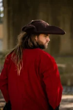 Sombrero de lana de fieltro tricornio "Hugo" Marrón - Imagen 3