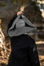 Sombrero de lana de fieltro tricornio "Hugo" Grey