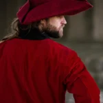 Sombrero de lana de fieltro tricornio "Hugo" Rojo