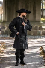 Sombrero de lana de fieltro tricornio "Hugo" Negro - Imagen 7