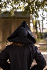 Sombrero de lana de fieltro tricornio "Hugo" Negro - Imagen 5