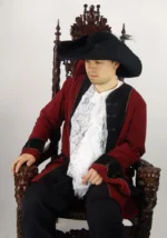 Sombrero de fieltro de lana con pluma "Pieter" Negro